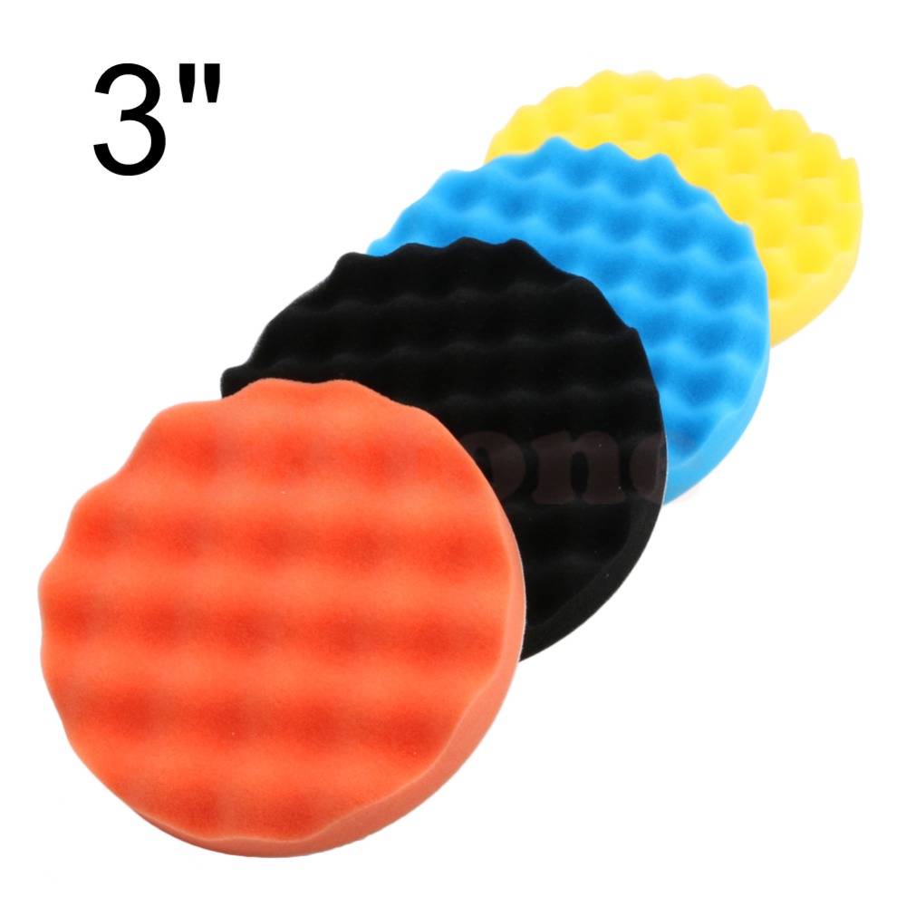 4Pcs 3/4/5/6/7 ġ    е ŰƮ ڵ    /4Pcs 3/4/5/6/7 inch Buffing Polishing Sponge Pads Kit For Car Polisher Buffer